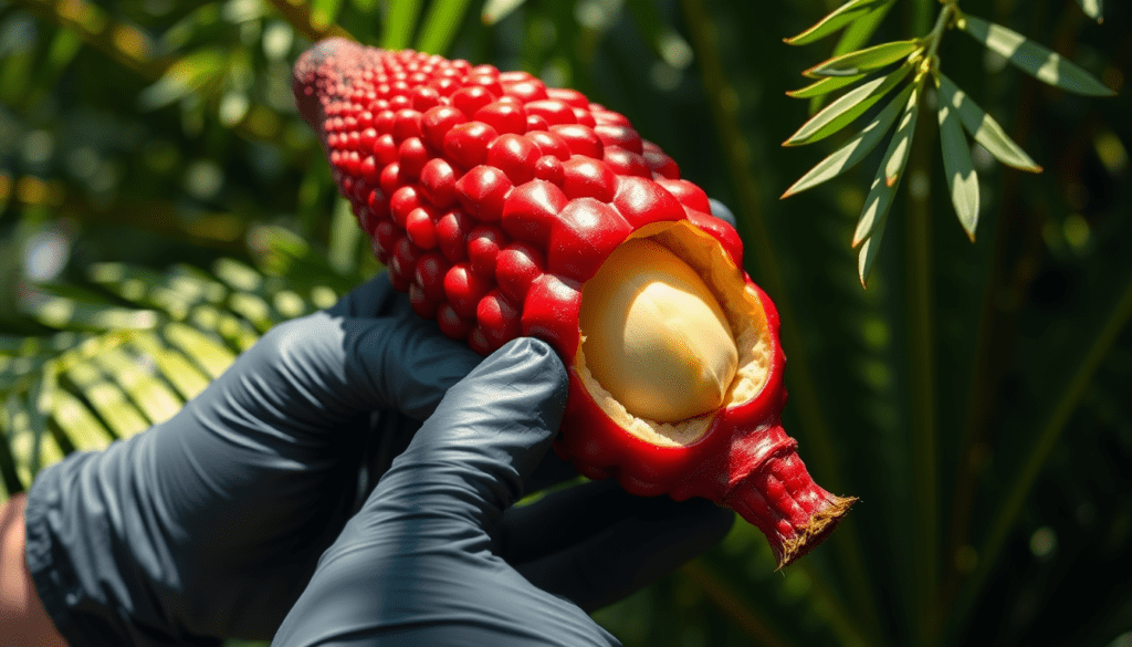 Collecting cycad seeds