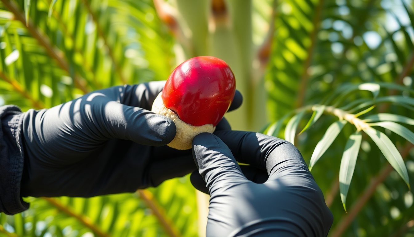 Collecting cycad seeds