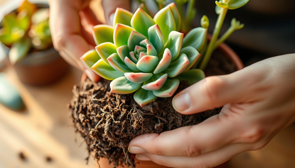 Repotting succulents made easy