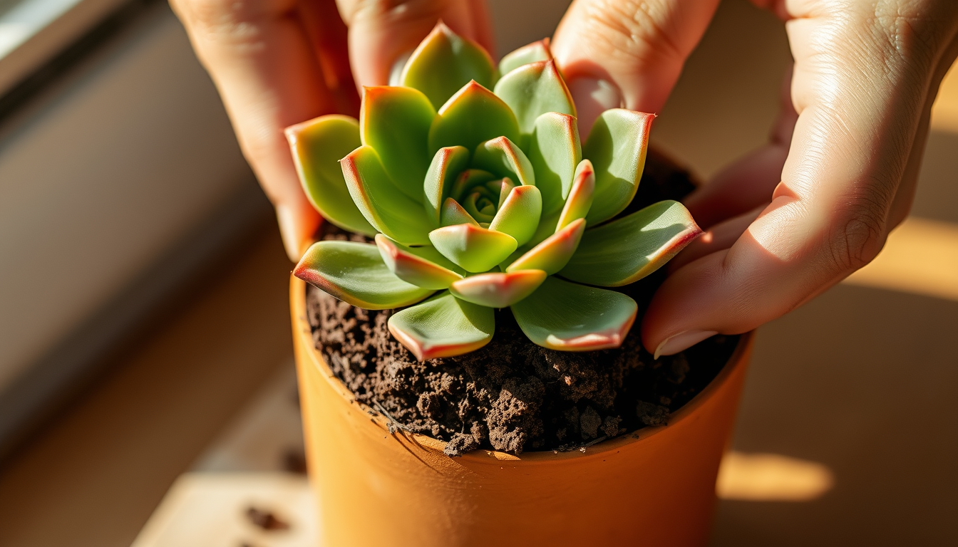 Repotting succulents made easy