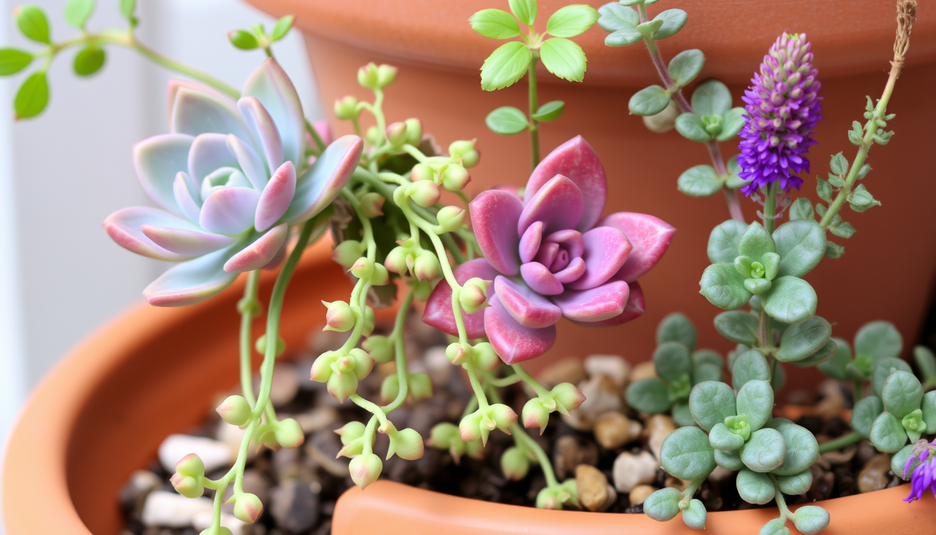 Succulents and companion planting