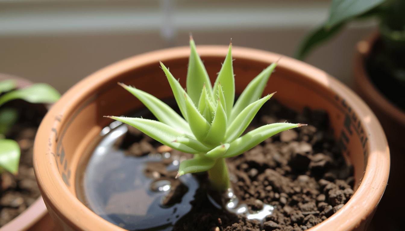 Watering aloe seedlings effectively