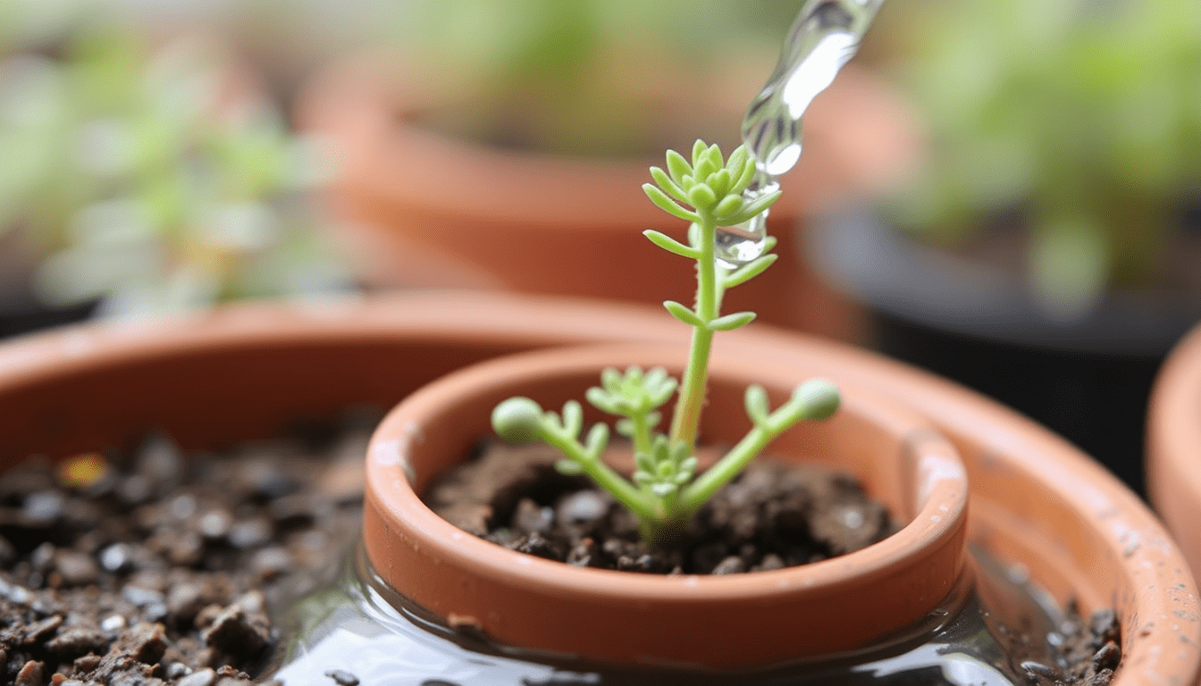 Watering cycad seeds and seedlings