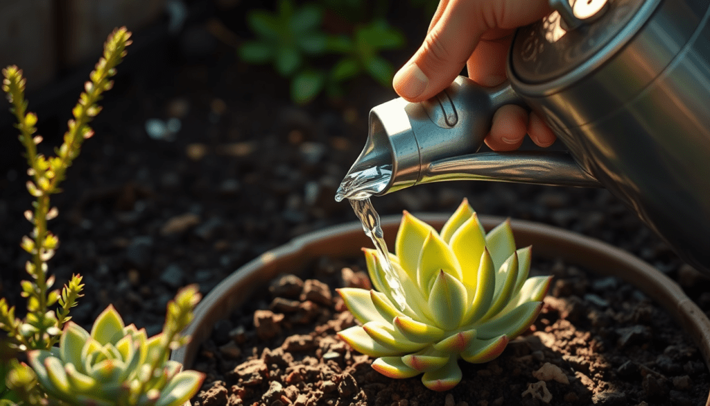 Watering succulents correctly