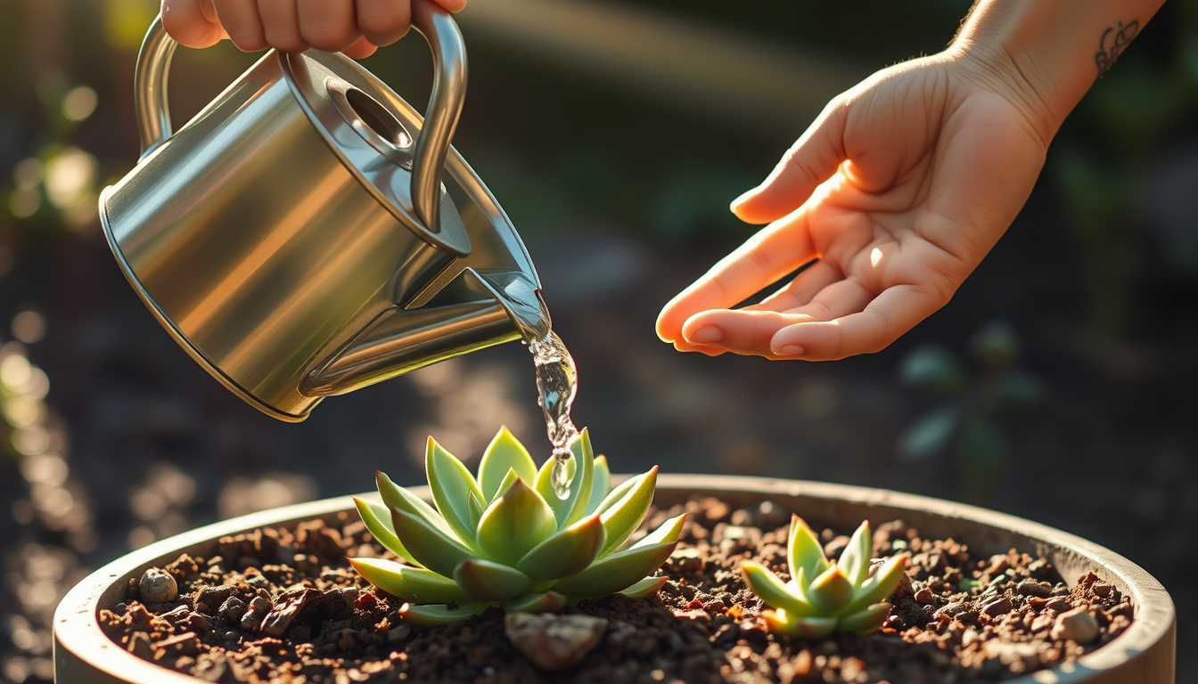 Watering succulents correctly